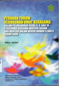 Peranan Kerukunan Umat Beragama