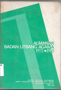 Almanak Badan Litbang Agama 1975-1985