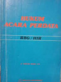 Image of Hukum Acara Perdata : RBG/HIR