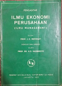 Image of Pengantar Ilmu Ekonomi Perusahaan (Ilmu Management)